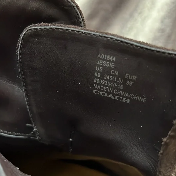 Coach Brown Suede Jessie Booties - Picture 6 of 9